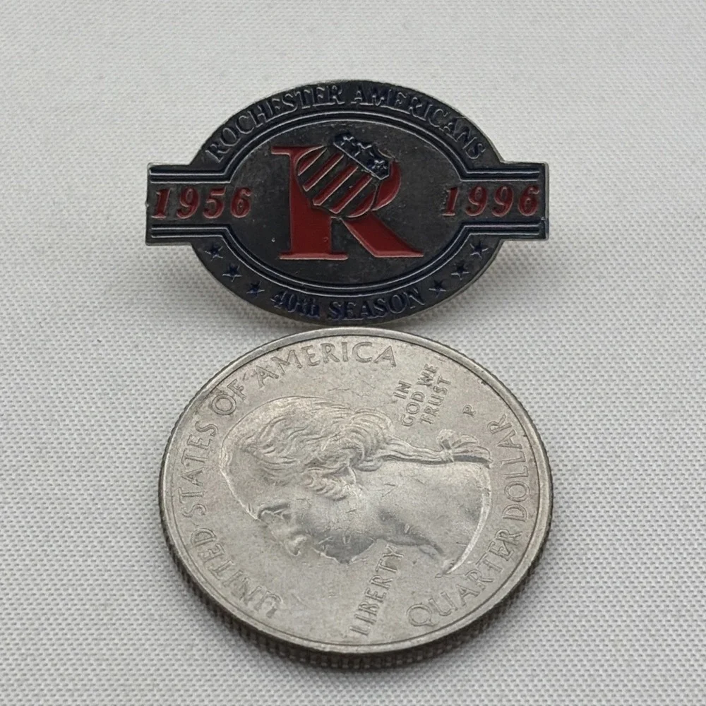 Rochester Americans Logo Hockey Team 40th Season New York State Lapel Hat Pin